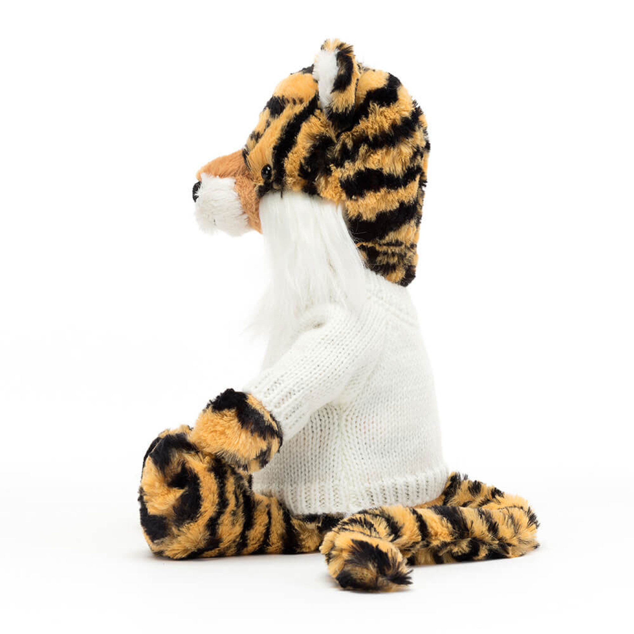 Bashful Tiger with Personalized Cream Jumper - Image 3